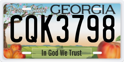 GA license plate CQK3798