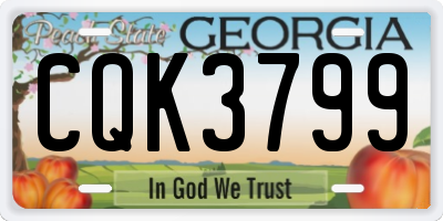 GA license plate CQK3799
