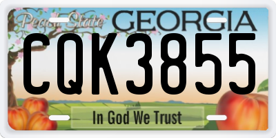 GA license plate CQK3855