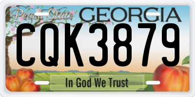 GA license plate CQK3879