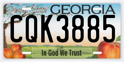 GA license plate CQK3885