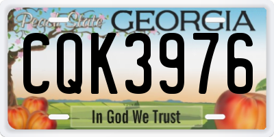 GA license plate CQK3976