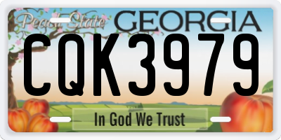 GA license plate CQK3979