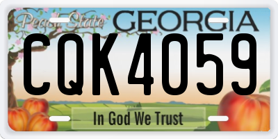 GA license plate CQK4059