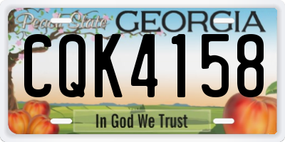 GA license plate CQK4158