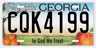 GA license plate CQK4199