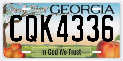 GA license plate CQK4336