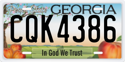 GA license plate CQK4386