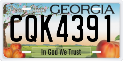 GA license plate CQK4391