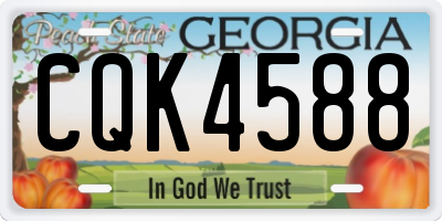 GA license plate CQK4588