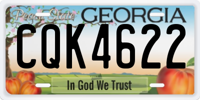 GA license plate CQK4622
