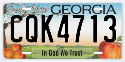 GA license plate CQK4713