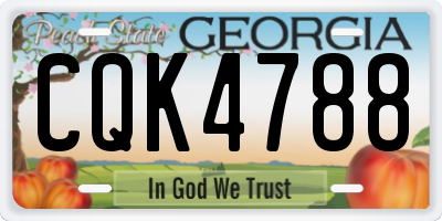 GA license plate CQK4788
