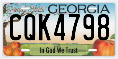 GA license plate CQK4798
