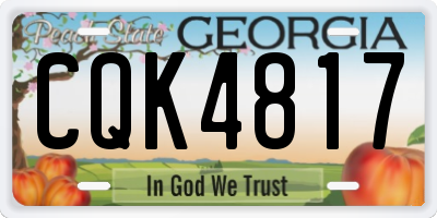 GA license plate CQK4817