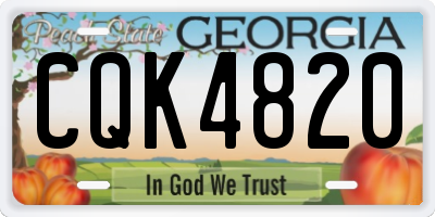 GA license plate CQK4820