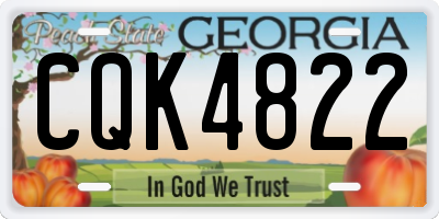 GA license plate CQK4822