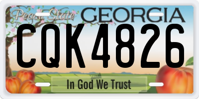 GA license plate CQK4826