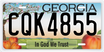 GA license plate CQK4855