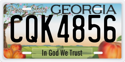 GA license plate CQK4856