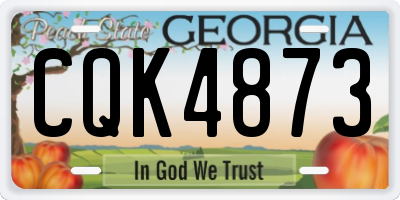 GA license plate CQK4873