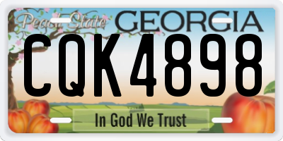 GA license plate CQK4898