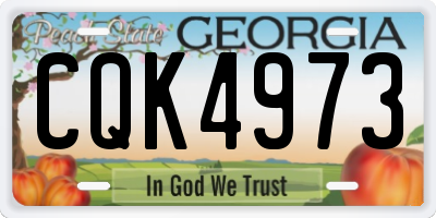 GA license plate CQK4973
