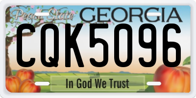 GA license plate CQK5096