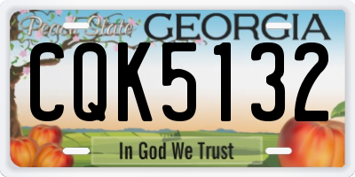 GA license plate CQK5132