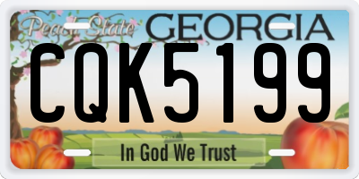 GA license plate CQK5199