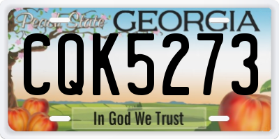 GA license plate CQK5273