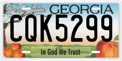 GA license plate CQK5299