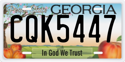 GA license plate CQK5447