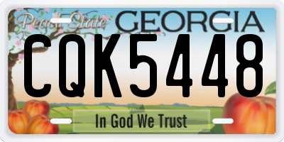 GA license plate CQK5448