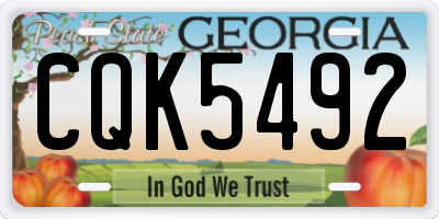 GA license plate CQK5492