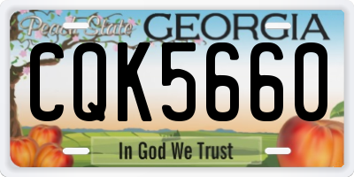 GA license plate CQK5660