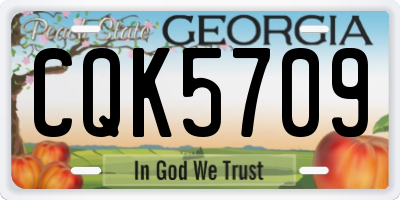 GA license plate CQK5709
