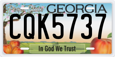 GA license plate CQK5737