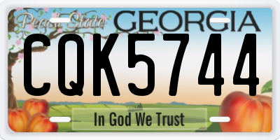 GA license plate CQK5744