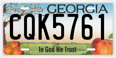 GA license plate CQK5761