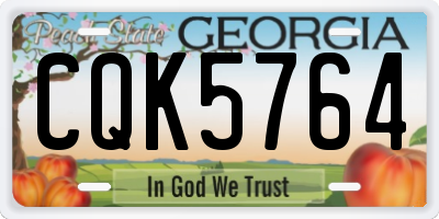 GA license plate CQK5764