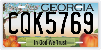 GA license plate CQK5769