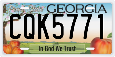 GA license plate CQK5771