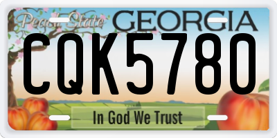 GA license plate CQK5780