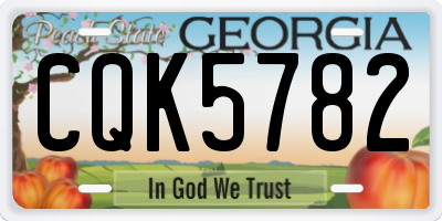 GA license plate CQK5782