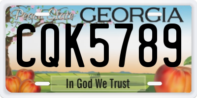 GA license plate CQK5789