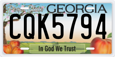 GA license plate CQK5794