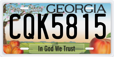 GA license plate CQK5815