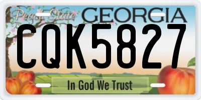 GA license plate CQK5827
