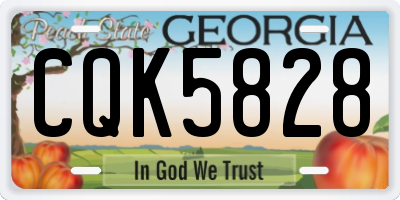 GA license plate CQK5828